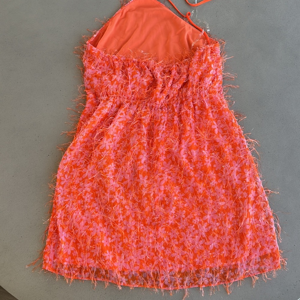 Wild Fable orange and pink floral fringe dress - Picture 3 of 4